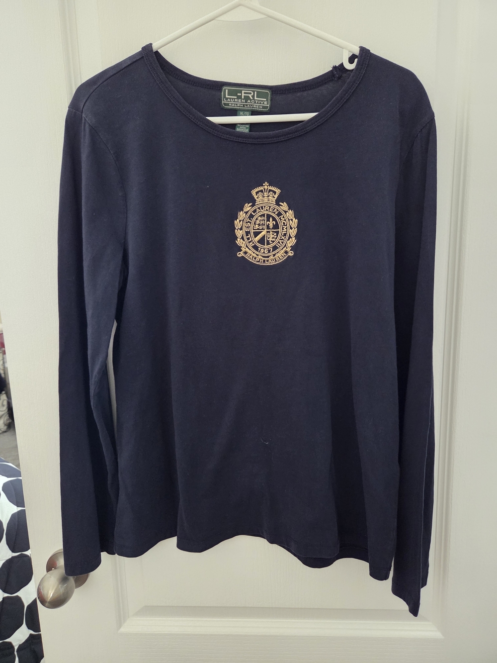 Ralph Lauren Navy Crewneck Tee with Green Label